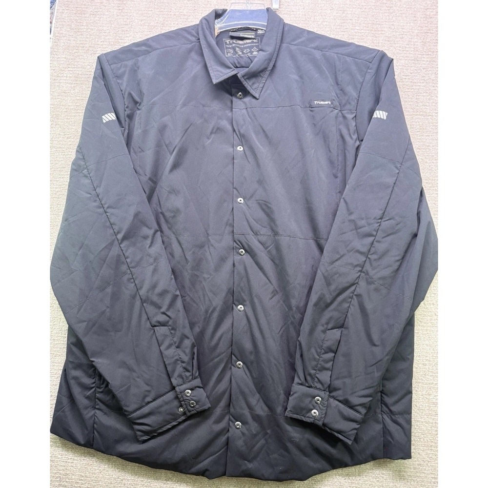 Truewerk FLAC Shacket Mens Medium Black Insulated Quilted Workwear Jacket